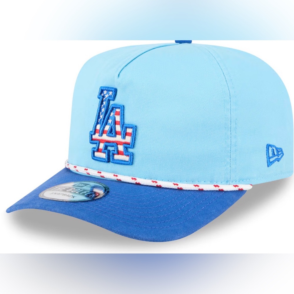 NWT Men's Los Angeles Dodgers New Era Blue/Royal Fourth of July Snapback Hat